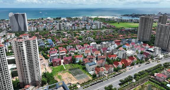 北海的海城区城市建筑房地产航拍