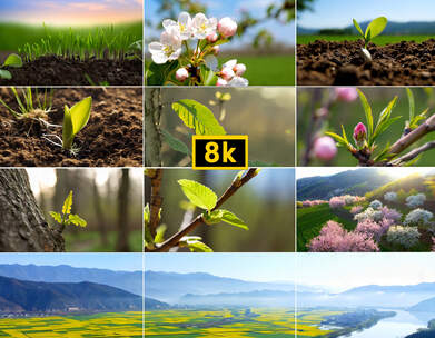 8K植物花朵生长过程延时摄影高清在线视频素材下载