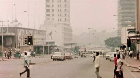 60年代乌干达首都坎帕拉非洲城市街道建筑