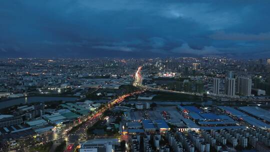 大学路夜景20220804DJI_0007视频素材模板下载