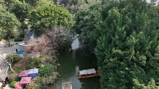 航拍福州城市内河河流 福州白马河