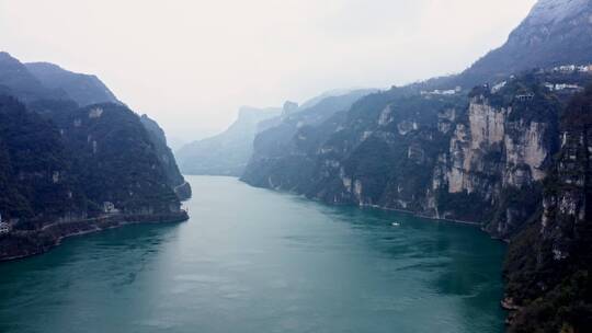 湖北宜昌西陵峡三游洞航拍视频素材模板下载