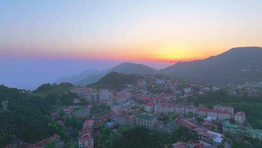 航拍江西庐山日出
