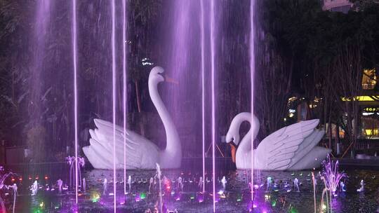 重庆观音桥步行街夜景视频素材模板下载