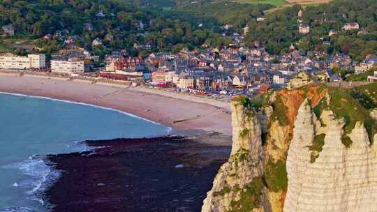 Etretat，法国，海岸，海滩