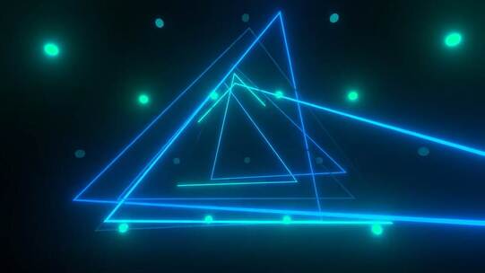 元宇宙几何三角旋转酷炫视频AE模板
