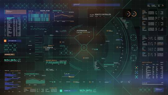 蓝色科技HUD屏幕节目医疗大数据智能界面22视频素材模板下载