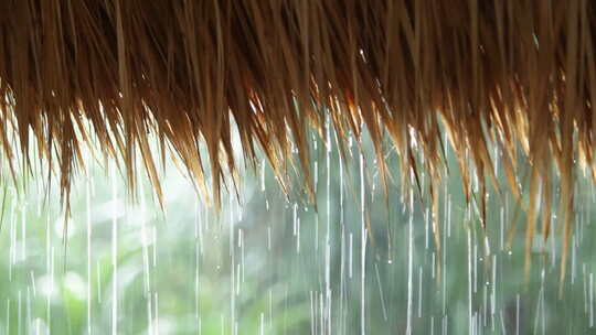 雨水-来自百叶窗屋顶