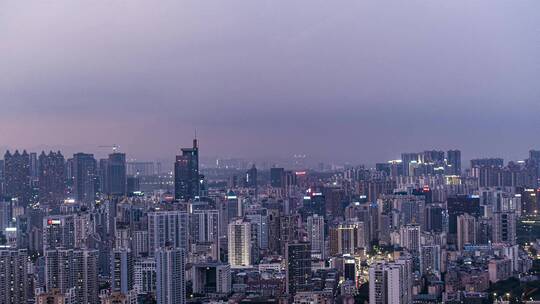 广西南宁城市夜景长焦航拍