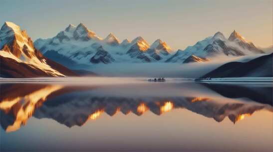 AIGC素材 雪山山峰之巅山脉风景