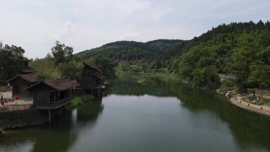 湖南常德桃花源5A景区航拍