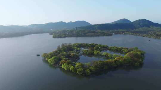 航拍杭州西湖景区