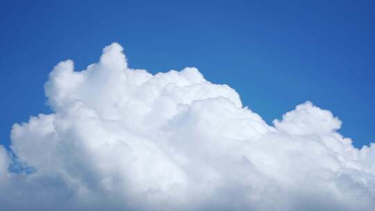 蓝天中的蓬松白云