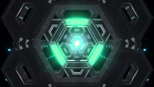 环状金属3D电影隧道