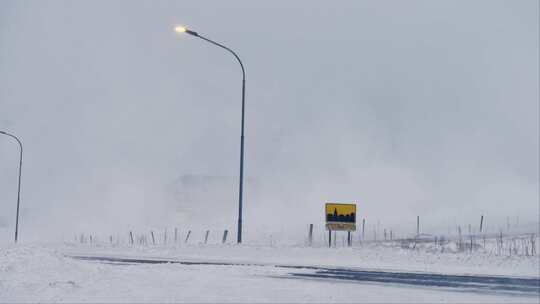 暴风雪，雪，路，暴风雪