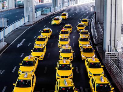 出租车 街道 城市车流 拥堵