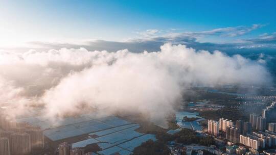 海南三亚陵水清水湾云海航拍延时视频素材模板下载