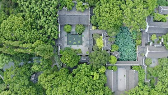 中式传统文化历史建筑醉白池风景区