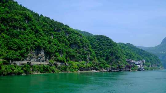 湖北宜昌长江三峡西陵峡三峡人家两岸风景