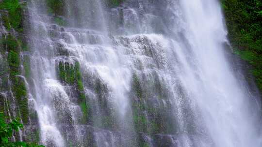 高山流水 流水 高山 瀑布 山林间瀑布