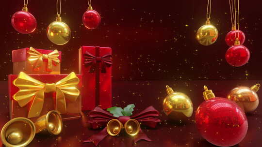 圣诞节背景装饰，礼物盒子，祝福