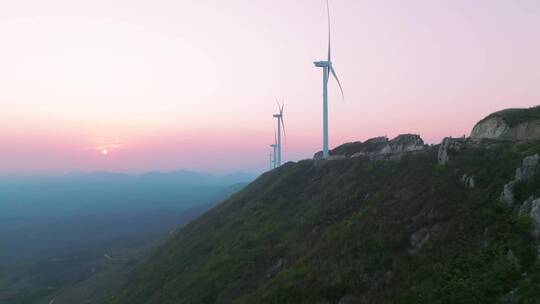 湖南衡阳衡东鸡公岩日出朝霞航拍视频素材模板下载