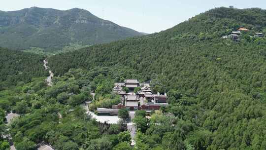 航拍山东济南千佛山风景区