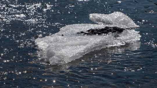 冰雪融化流水水流