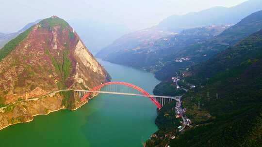 航拍长江三峡巫峡