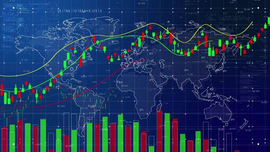 商务金融证券投资分析数据走势视频素材