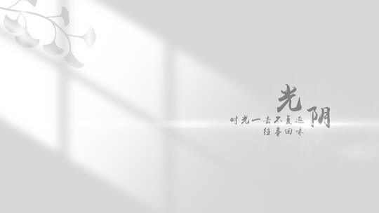 浅色简约光影文字片头