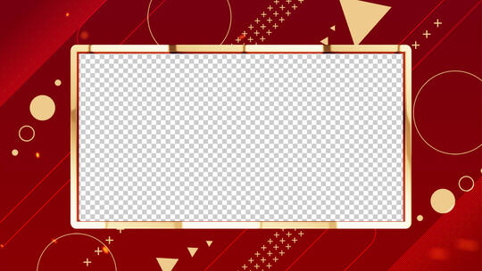 红色几何图形照片说明框高清在线视频素材下载