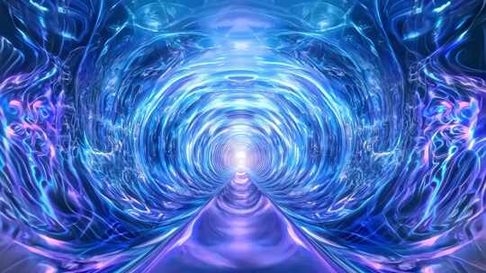 蓝色科技感隧道穿梭背景