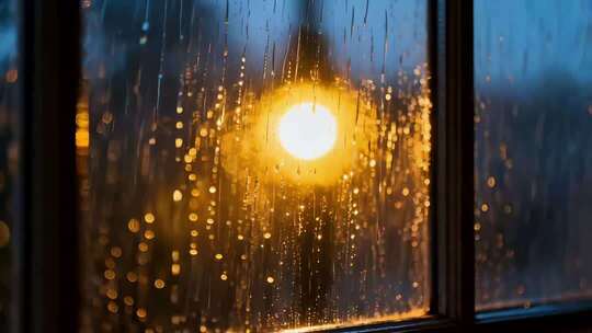 雨天夜晚雨景唯美伤感空镜合集