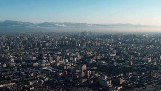 大明宫高新秦岭云海航拍延时4k