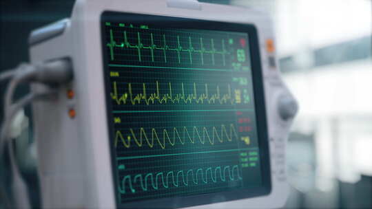 患者监护仪显示生命体征心电图心电图氧饱和