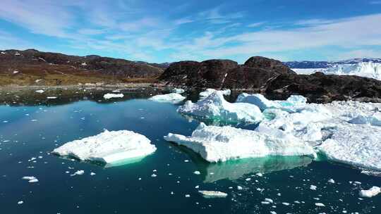 全球变暖和气候变化的北极冰自然景观。南极视频素材模板下载