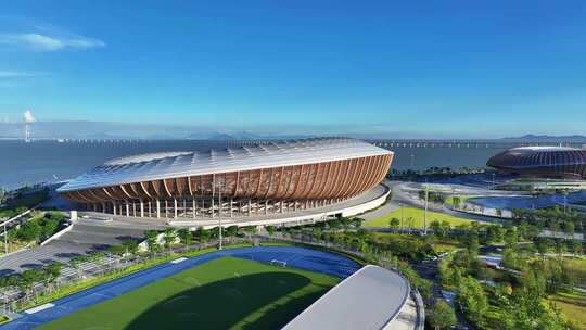 广州大湾区体育中心航拍素材