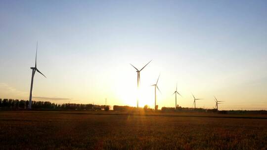 风能发电 风电场 清洁能源 风机发电