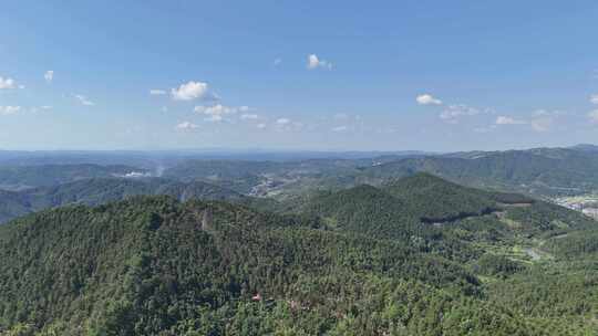 航拍山川丘陵大山山脉森林植物