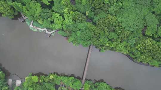 航拍衡阳平湖公园美景