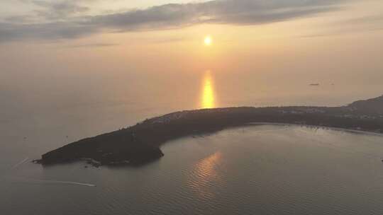 涠洲岛日落航拍