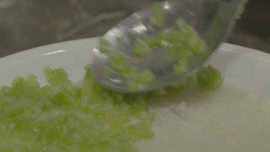 素食餐厅太极土豆泥的制作流程LOG视频素材