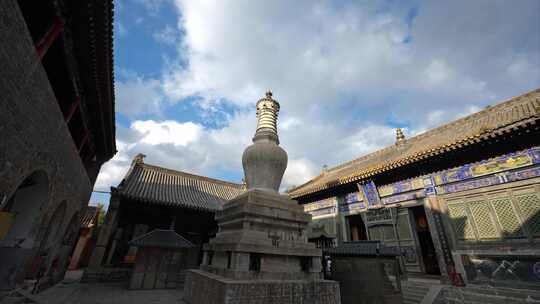 山西地标五台山南山寺佑国寺