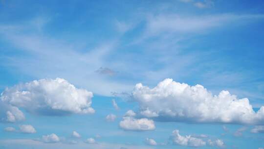 天空延时夏日蓝天白云唯美天空夏天晴朗天空