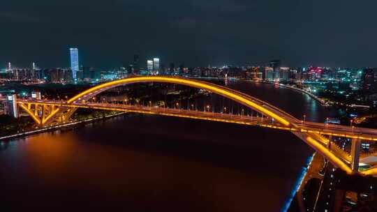 上海_卢浦大桥_道路桥梁_航拍延时003视频素材模板下载