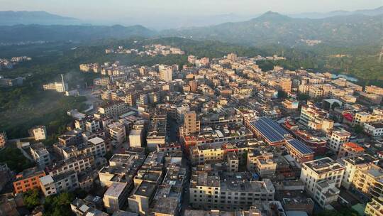 航拍福建新农村景观