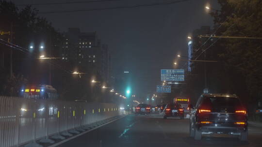 城市夜景车流