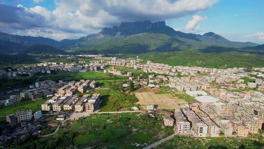 航拍福建新农村景观