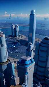竖屏科幻未来科技城市